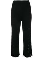 Kenzo Pleated Cropped Trousers - Black