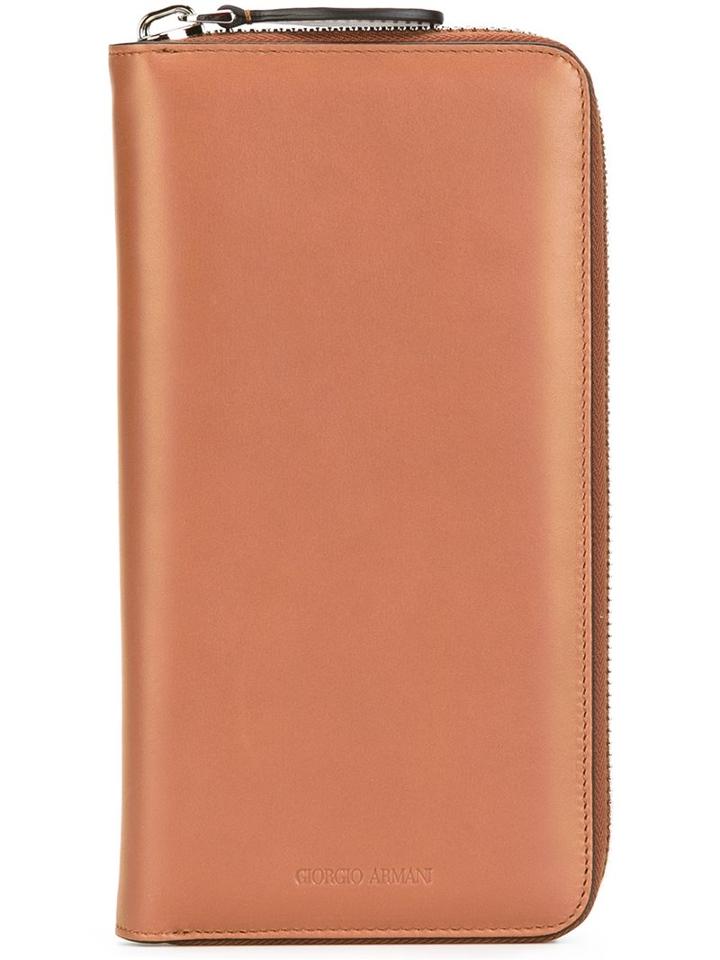 Giorgio Armani Leather Zip Wallet