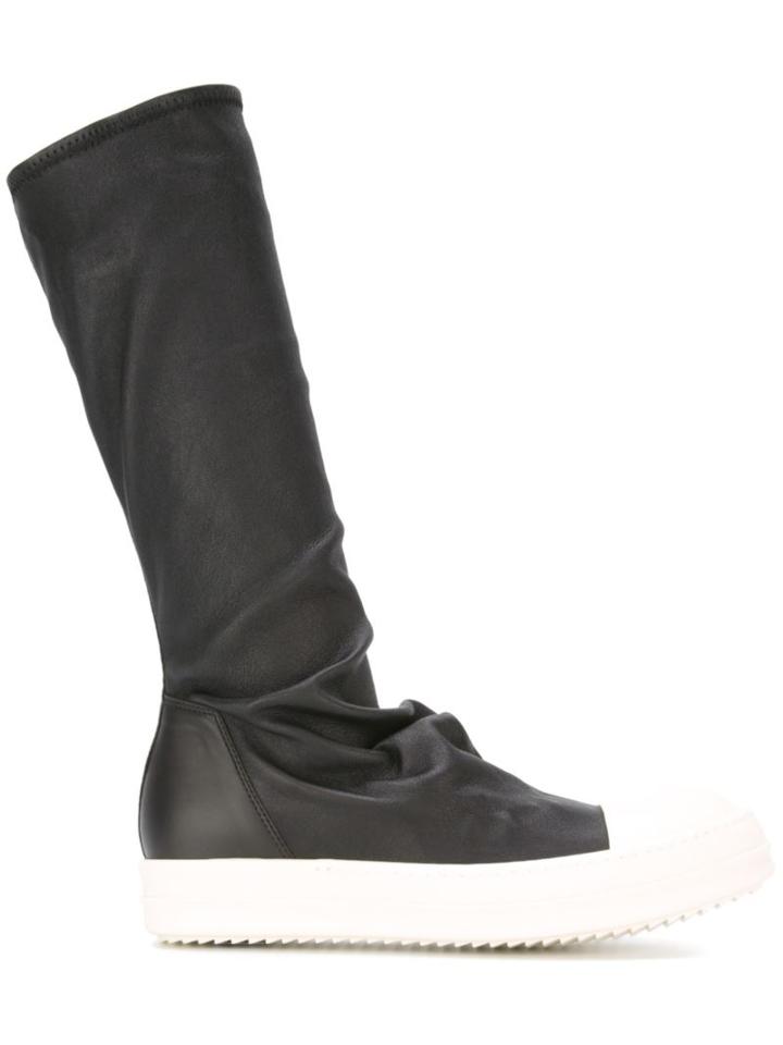 Rick Owens Sneaker Boots, Women's, Size: 40, Black, Calf Leather/rubber/leather