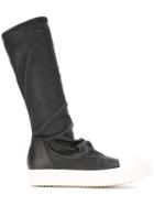 Rick Owens Sneaker Boots, Women's, Size: 40, Black, Calf Leather/rubber/leather