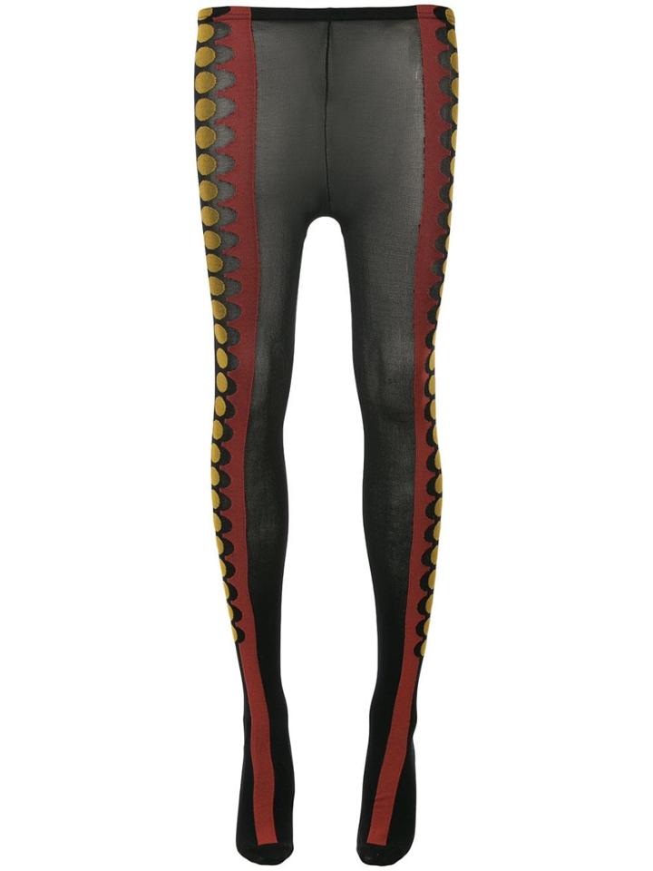 Kolor Geometric Embroidered Tights - Black