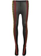 Kolor Geometric Embroidered Tights - Black