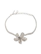 Oscar De La Renta Flower Necklace - Silver