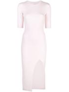 Alexandra Golovanoff Ribbed Knit Dress - Pink