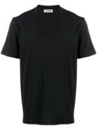 Jil Sander Regular Fit V-neck T-shirt - Black