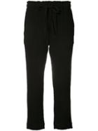 Raquel Allegra - Cropped Trousers - Women - Cotton - 0, Black, Cotton