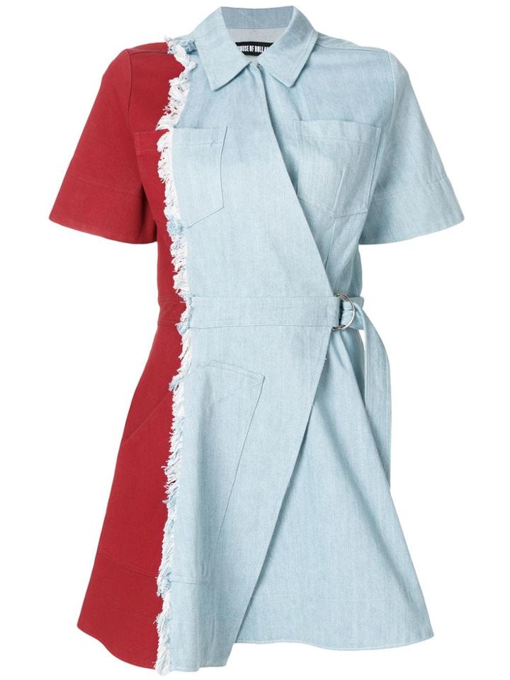House Of Holland Contrast Denim Dress - Blue