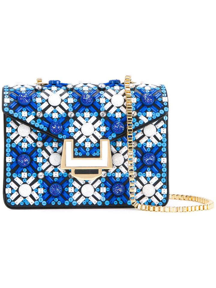 Mayrafedane Mini Nicole Shoulder Bag, Women's, Blue, Calf Leather