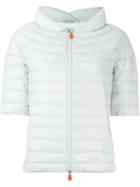 Save The Duck Shortsleeved Puffer Jacket, Women's, Size: 5, White, Nylon/polyester