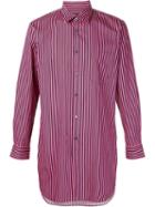Comme Des Garçons Homme Plus Striped Shirt, Men's, Size: S, Pink/purple, Cotton