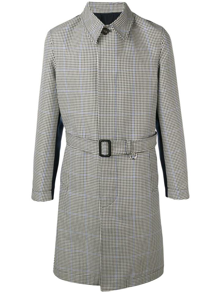 Alexander Mcqueen Piedpoulle Trench Coat - Black