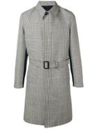 Alexander Mcqueen Piedpoulle Trench Coat - Black