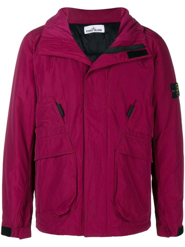 Stone Island Micro Reps Short Parka Jacket - Red