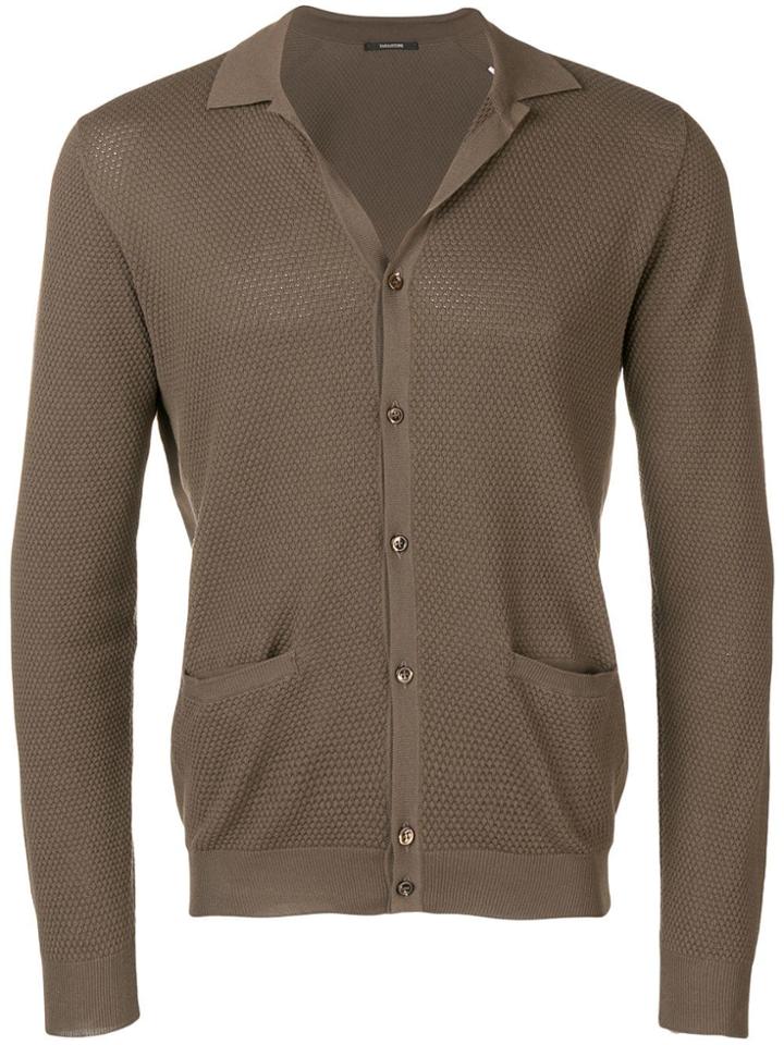 Tagliatore Jersey Cardigan - Brown