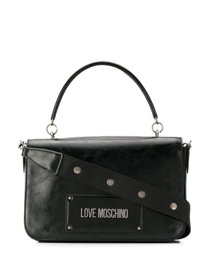 Love Moschino Foldover Top Tote - Black