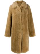 Yves Salomon Meteo Oversized Faux Fur Coat - Neutrals