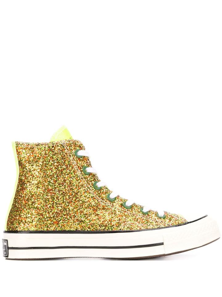 Converse X Jw Anderson Glitter Chuck 70 Sneakers - Gold