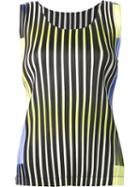 Pleats Please By Issey Miyake Striped Tank Top