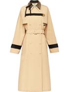 Prada Stud Collar Trench Coat - Neutrals