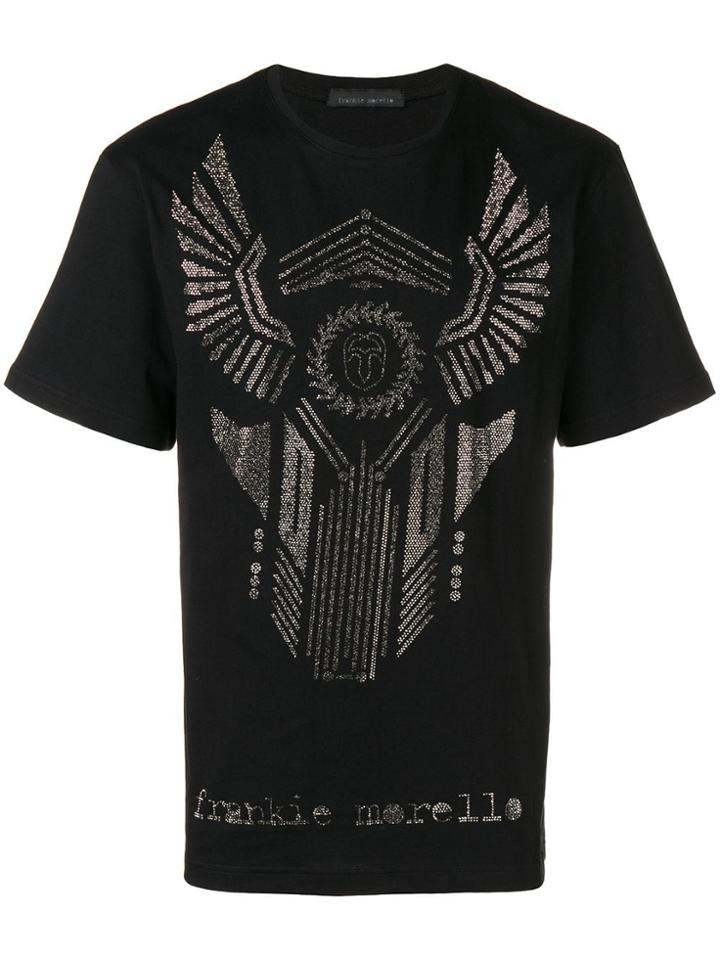 Frankie Morello Front Print T-shirt - Black