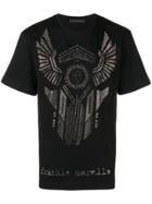 Frankie Morello Front Print T-shirt - Black