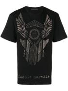 Frankie Morello Front Print T-shirt - Black