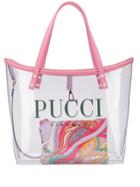 Emilio Pucci Transparent Logo Twist Tote - Neutrals