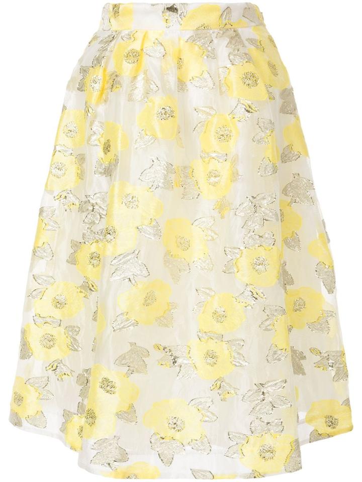 Baum Und Pferdgarten Floral Embroidered Skirt - White