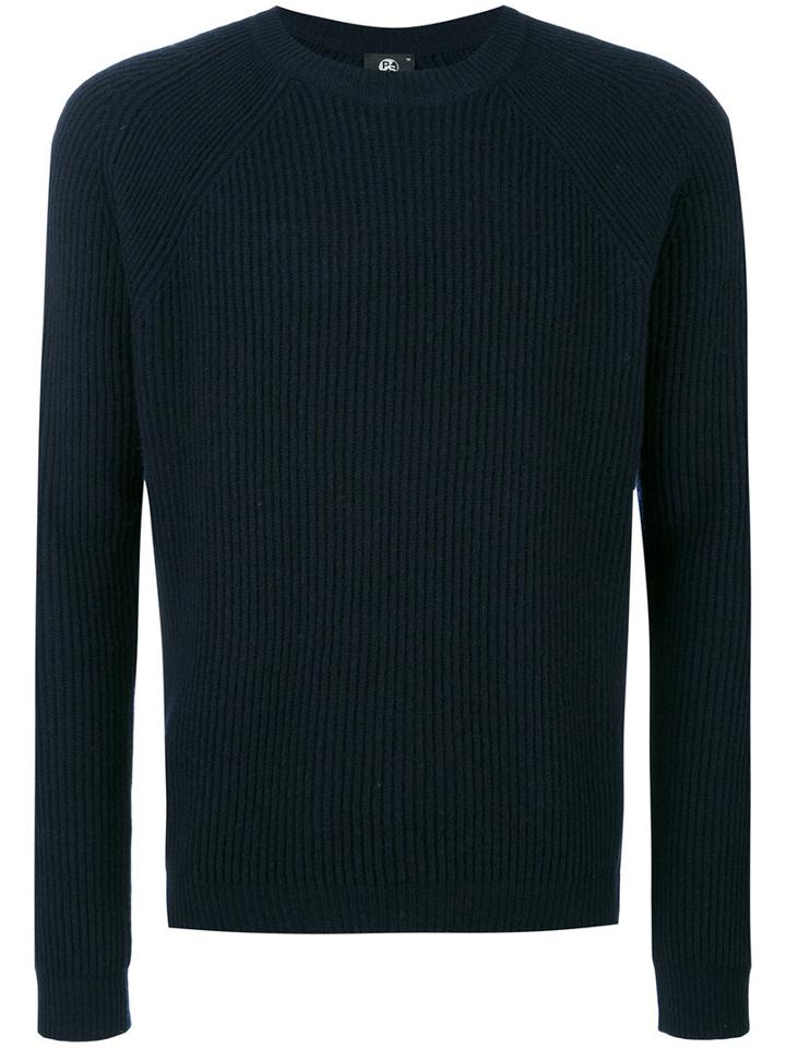 Ps By Paul Smith Crew Neck Jumper, Size: Xl, Blue, Merino