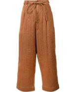Craig Green Wide-legged Drawstring Trousers, Men's, Size: Small, Brown, Silk