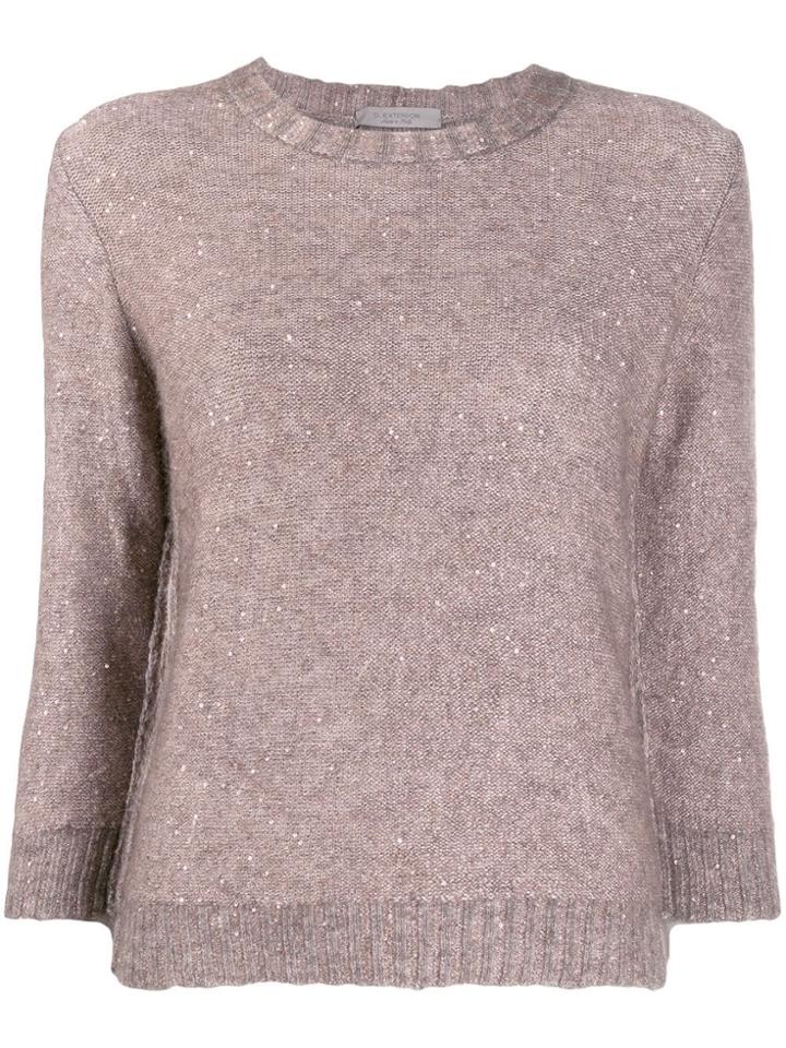 D.exterior Sequin Knit Jumper - Pink