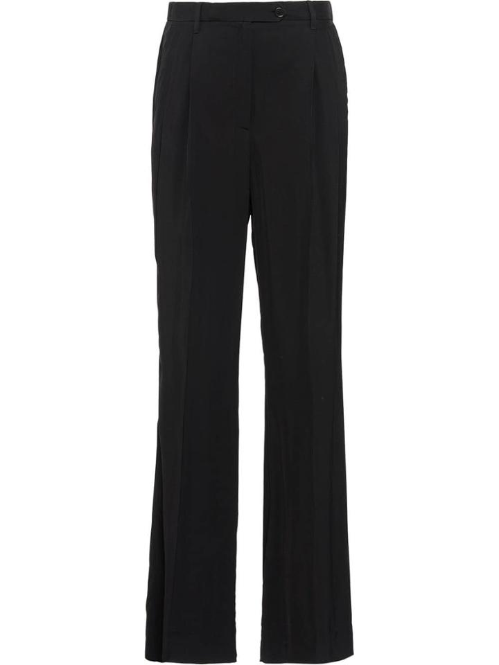 Prada Fluid Twill Trousers - Black