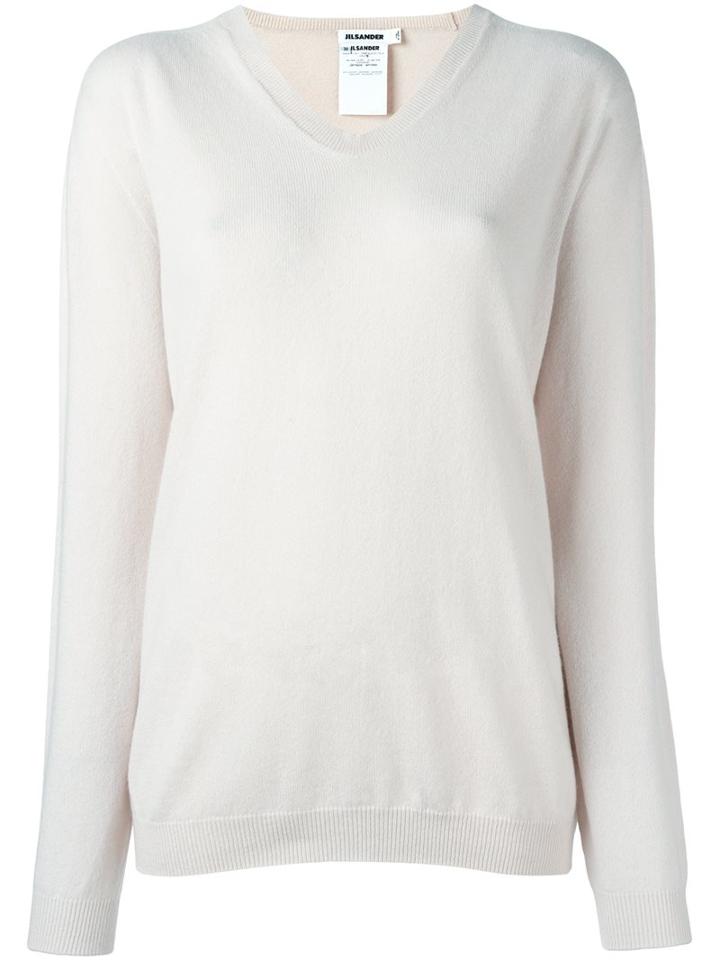 Jil Sander V-neck Jumper, Women's, Size: 36, Pink/purple, Cashmere