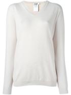 Jil Sander V-neck Jumper, Women's, Size: 36, Pink/purple, Cashmere