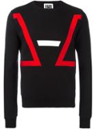 Les Hommes Geometric Print Sweatshirt, Men's, Size: Xl, Black, Cotton