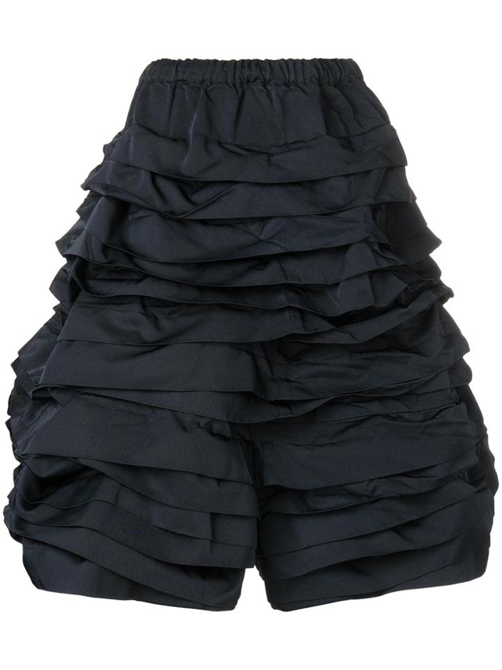 Comme Des Garçons Comme Des Garçons Ruched Tiered Trousers - Blue