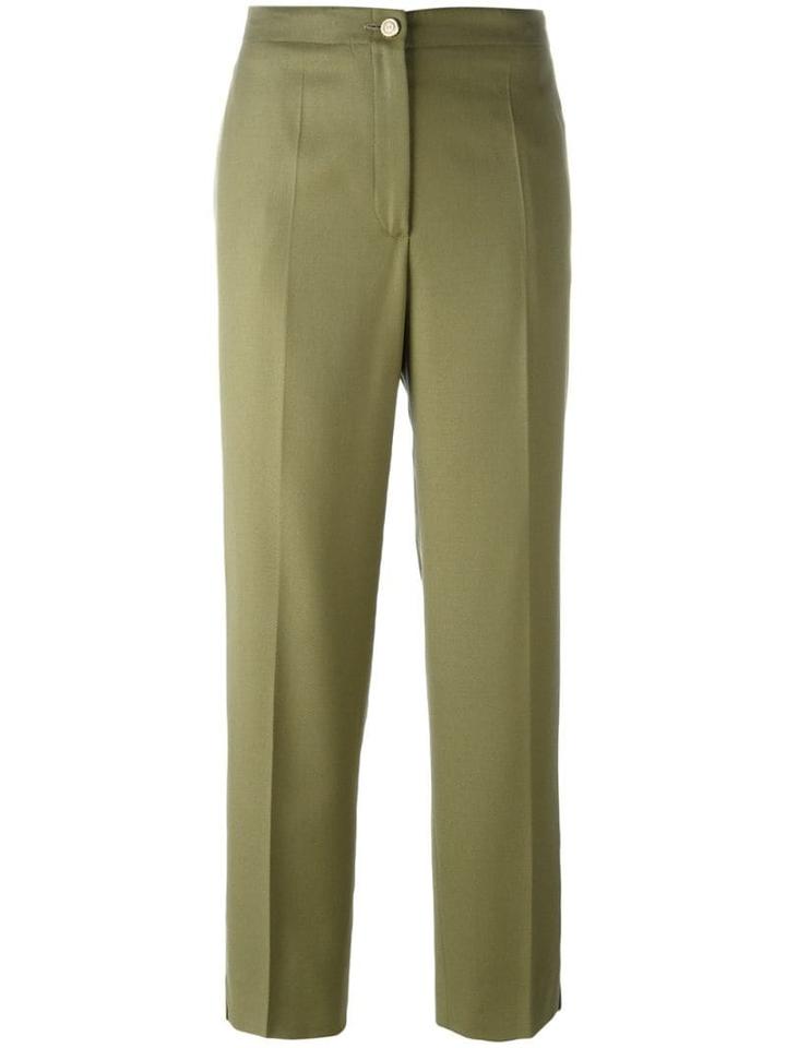 Chanel Pre-owned 1990 Cropped Trousers - Green