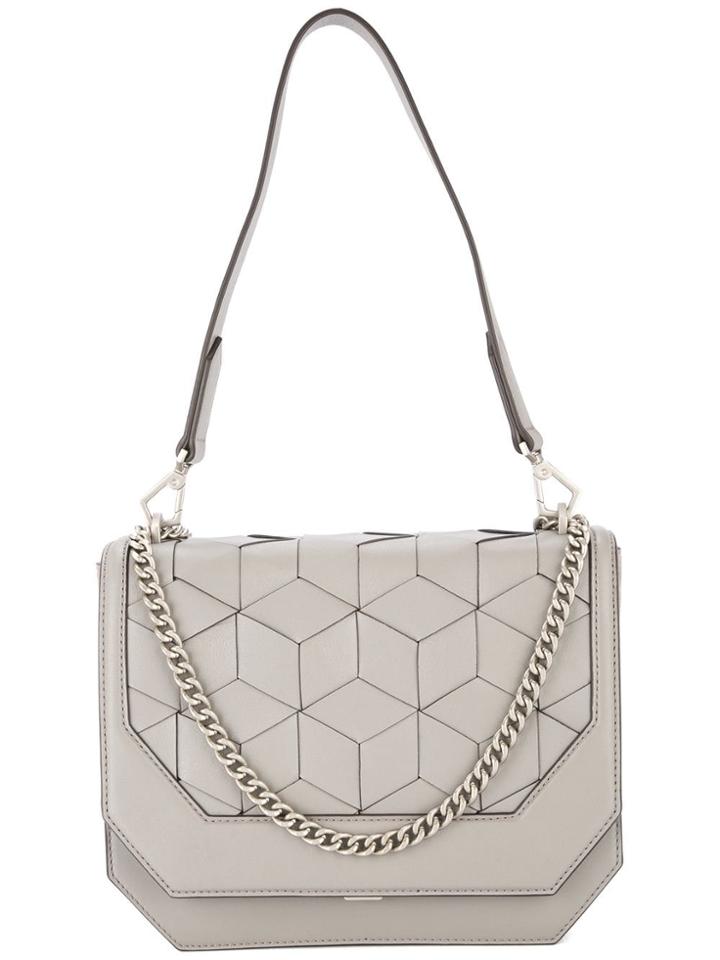 Welden Geometric Cut Shoulder Bag - Grey