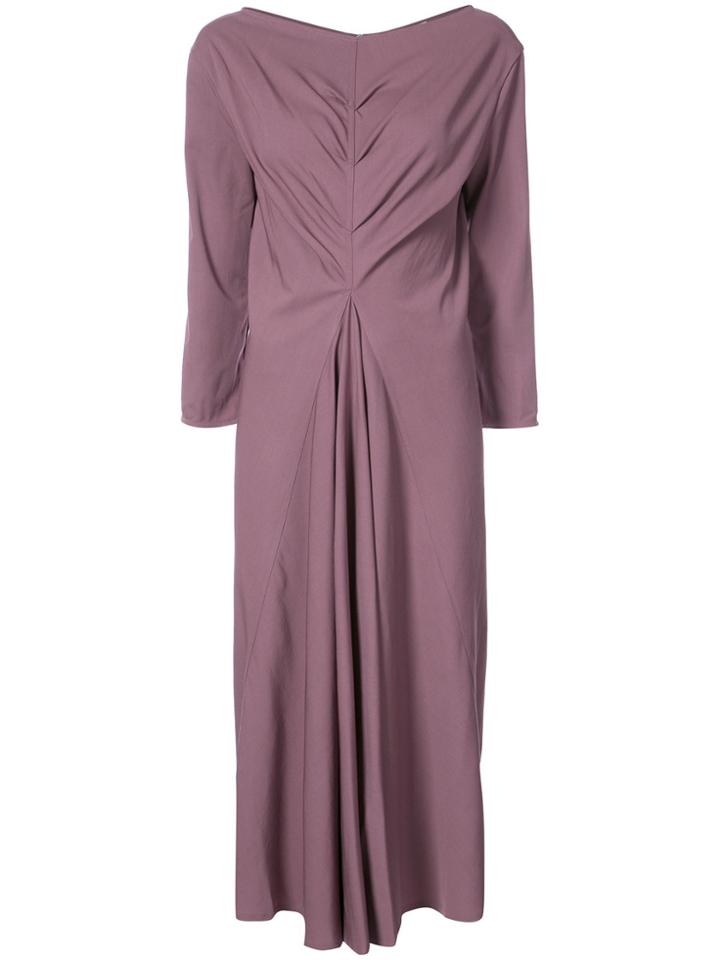 Lemaire Ruched Shift Dress - Pink & Purple