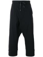 D.gnak Cropped Track Pants, Men's, Size: 32, Black, Cotton/spandex/elastane