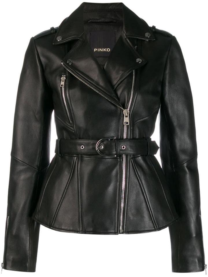 Pinko Oversized Biker Jacket - Black