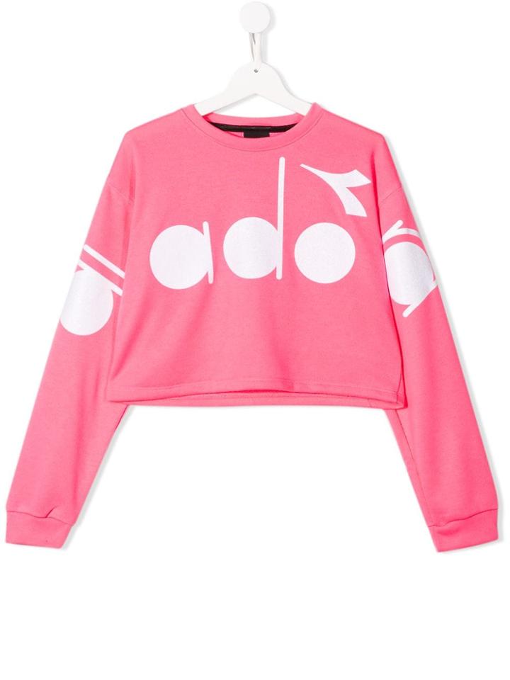 Diadora Junior Logo Print Sweatshirt - Pink