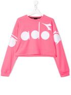 Diadora Junior Logo Print Sweatshirt - Pink