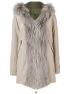 Mr & Mrs Italy Trimmed Hood Mid Parka - Neutrals