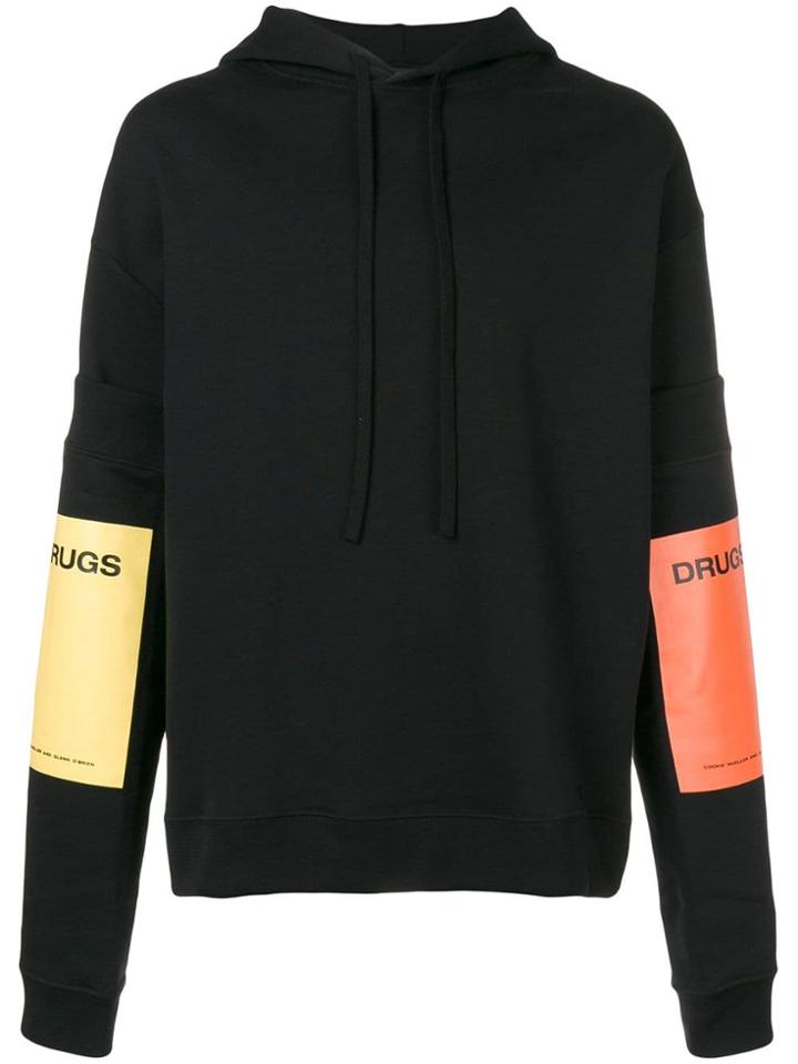 Raf Simons Colour-block Hoodie - Black