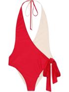 Gucci Lycra Swimsuit With Gucci Print - Red