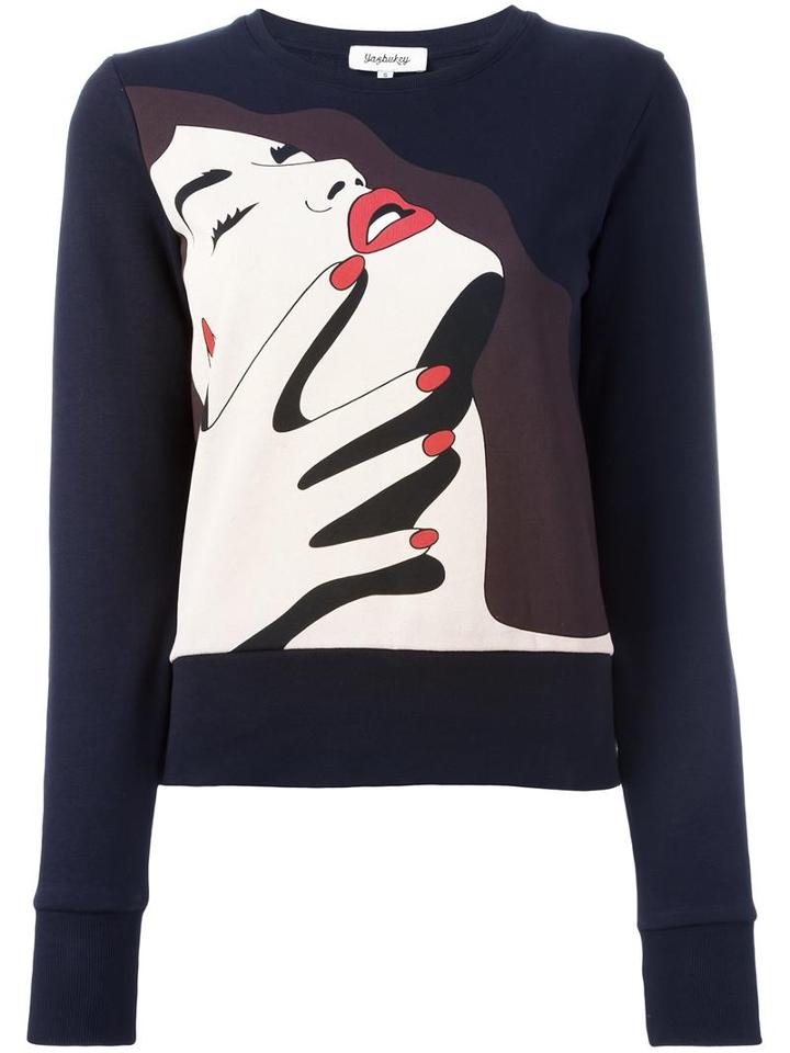 Yazbukey 'voyeurism' Sweatshirt, Women's, Size: Large, Blue, Cotton