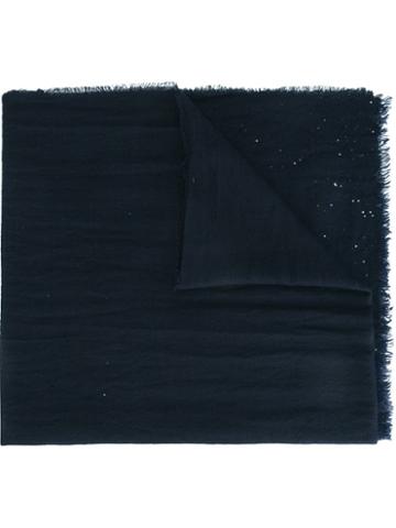 Faliero Sarti 'maxel' Scarf, Women's, Blue, Silk/polyester/cashmere/virgin Wool