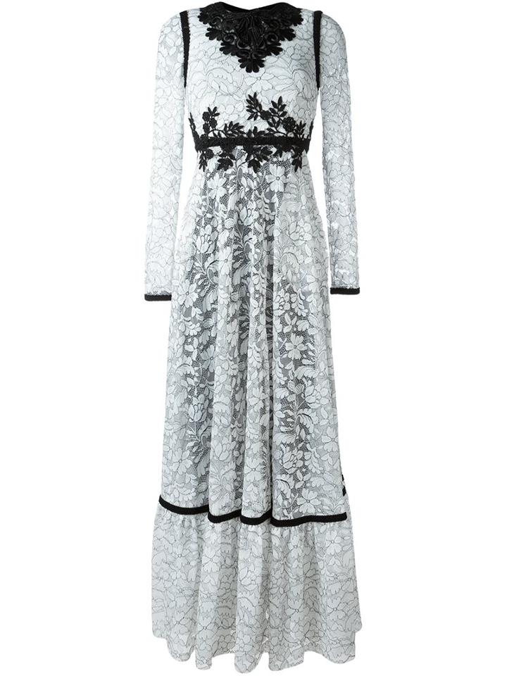 Antonio Marras Lace Gown, Women's, Size: 42, White, Polyester/polyamide/elastodiene