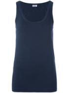 Brunello Cucinelli - Embellished V-neck Tank - Women - Cotton/spandex/elastane/brass - Xl, Women's, Blue, Cotton/spandex/elastane/brass